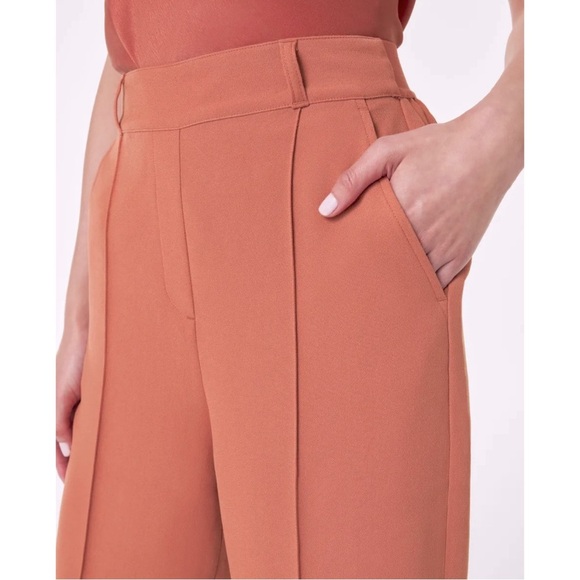 SPANX • Women’s Sedona Orange Crepe Straight Leg Trouser Work Dress Office Pants - Picture 4 of 8